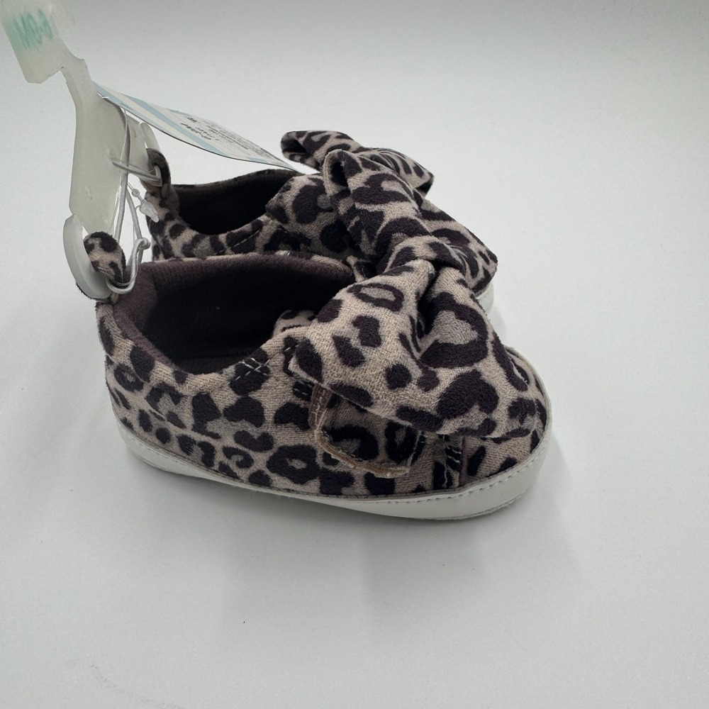 Cat & Jack NWT Baby Leopard Sneakers Brown 6-9 Months Slip-On